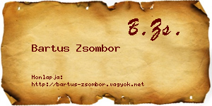 Bartus Zsombor névjegykártya